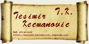 Tešimir Kecmanović vizit kartica